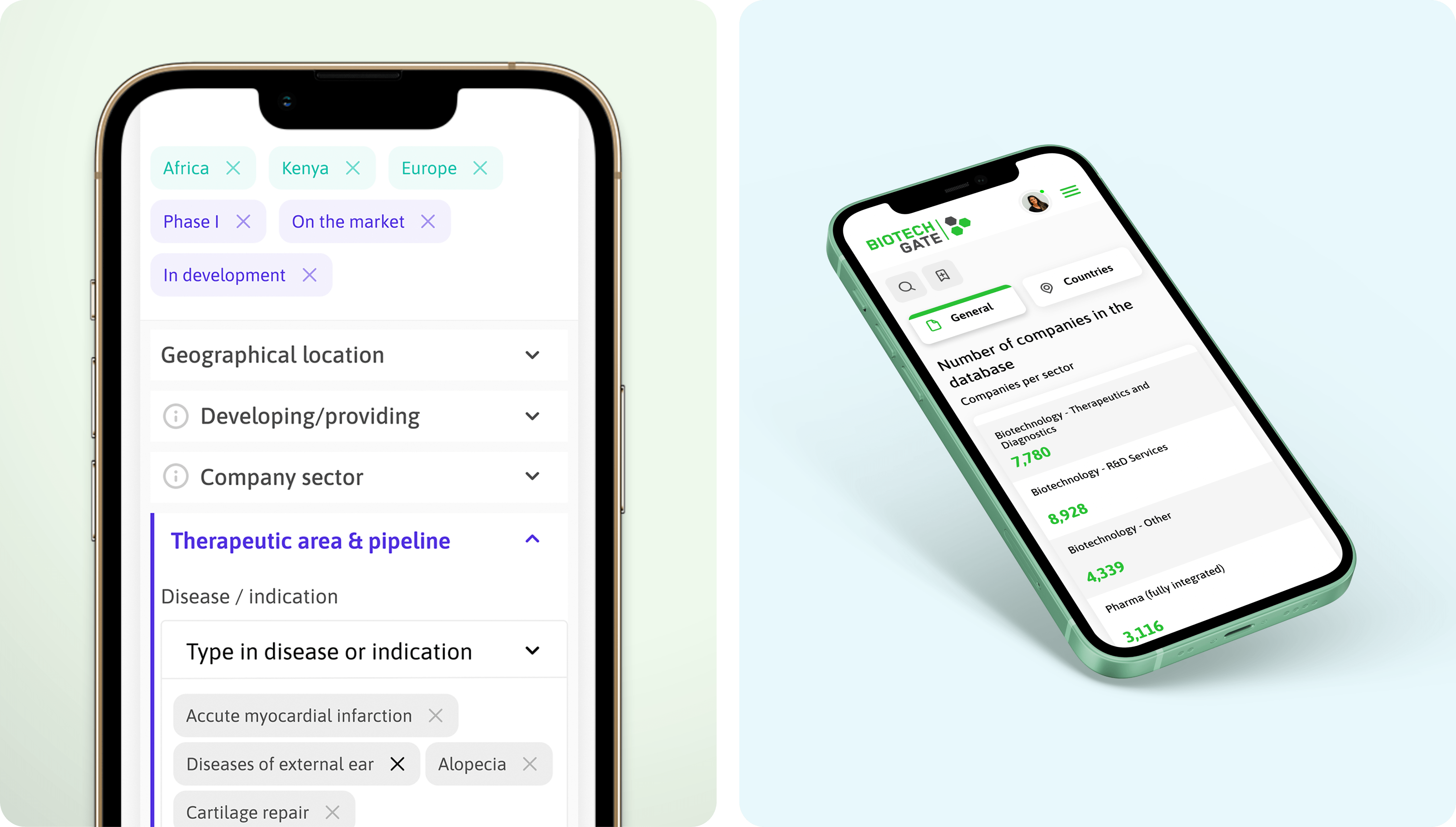 Altum Software - Biotechgate on mobile