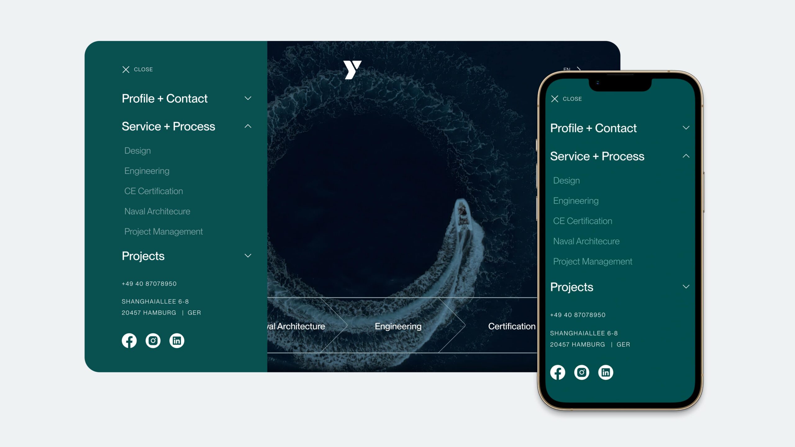 Altum Software - iYacht sidebar menu