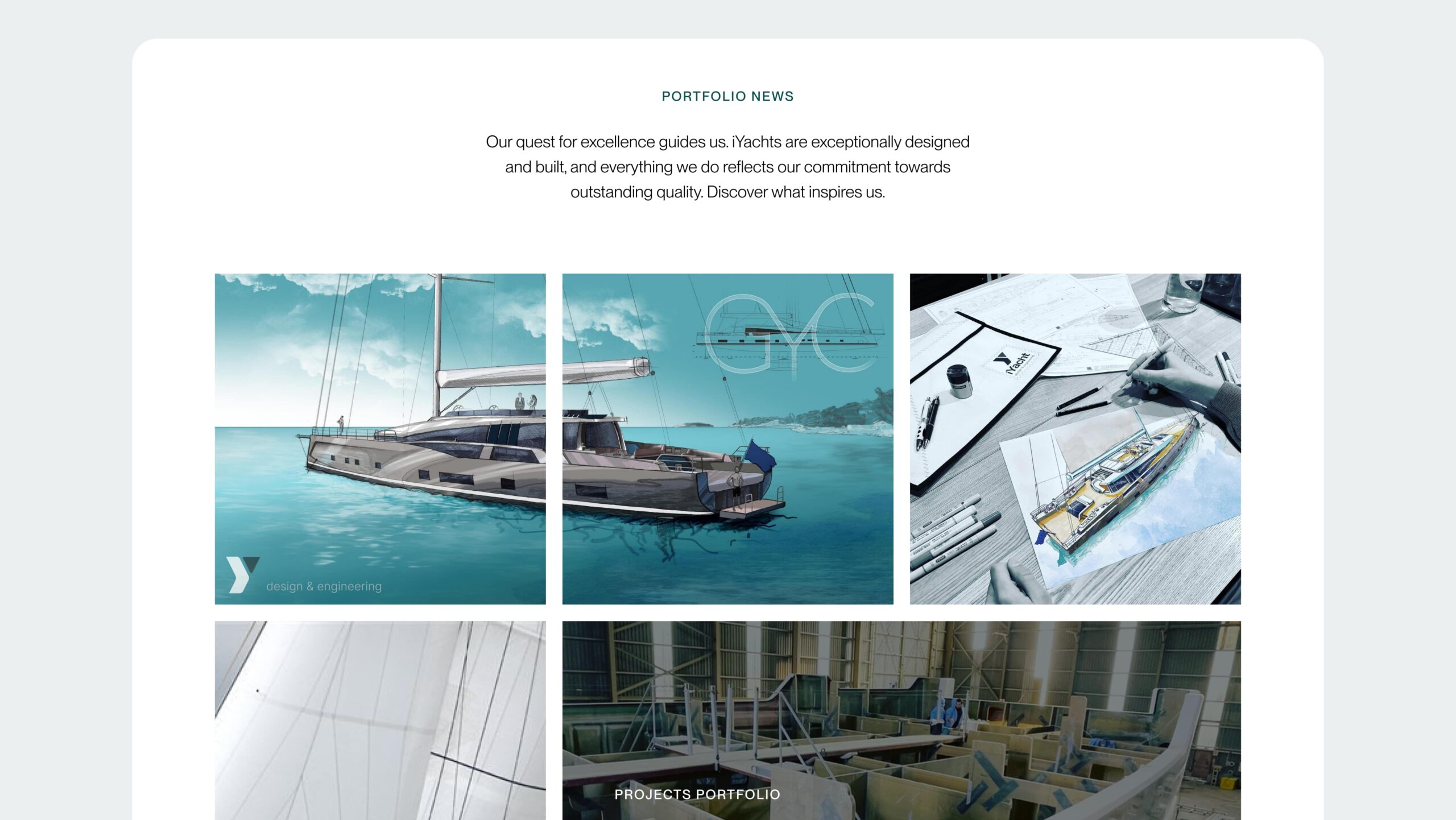 Altum Software - iYacht portfolio news design