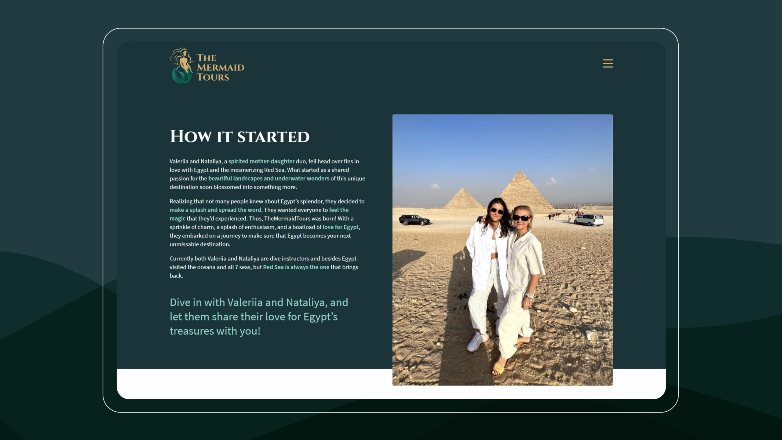 Altum Software - The Mermaid Tours UI/UX Design
